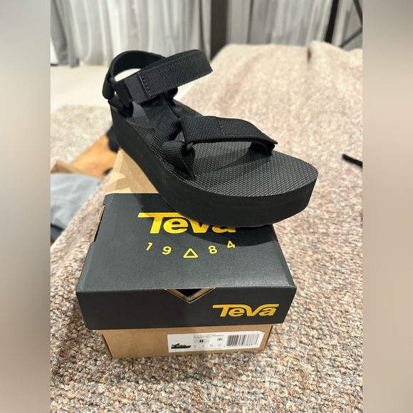 Teva Shoes - Teva Women’s Black Platform Strap Sandals